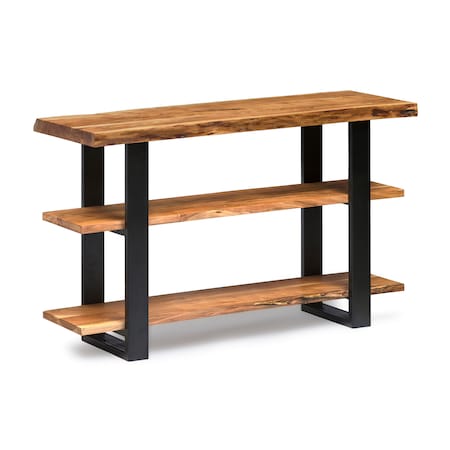 Alaterre Furniture Alpine Natural Live Edge Wood Media Console Table, Width: 48 AWAA1020S